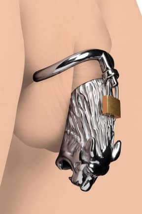 BDSM Tiger King Lockable Chastity Cage
